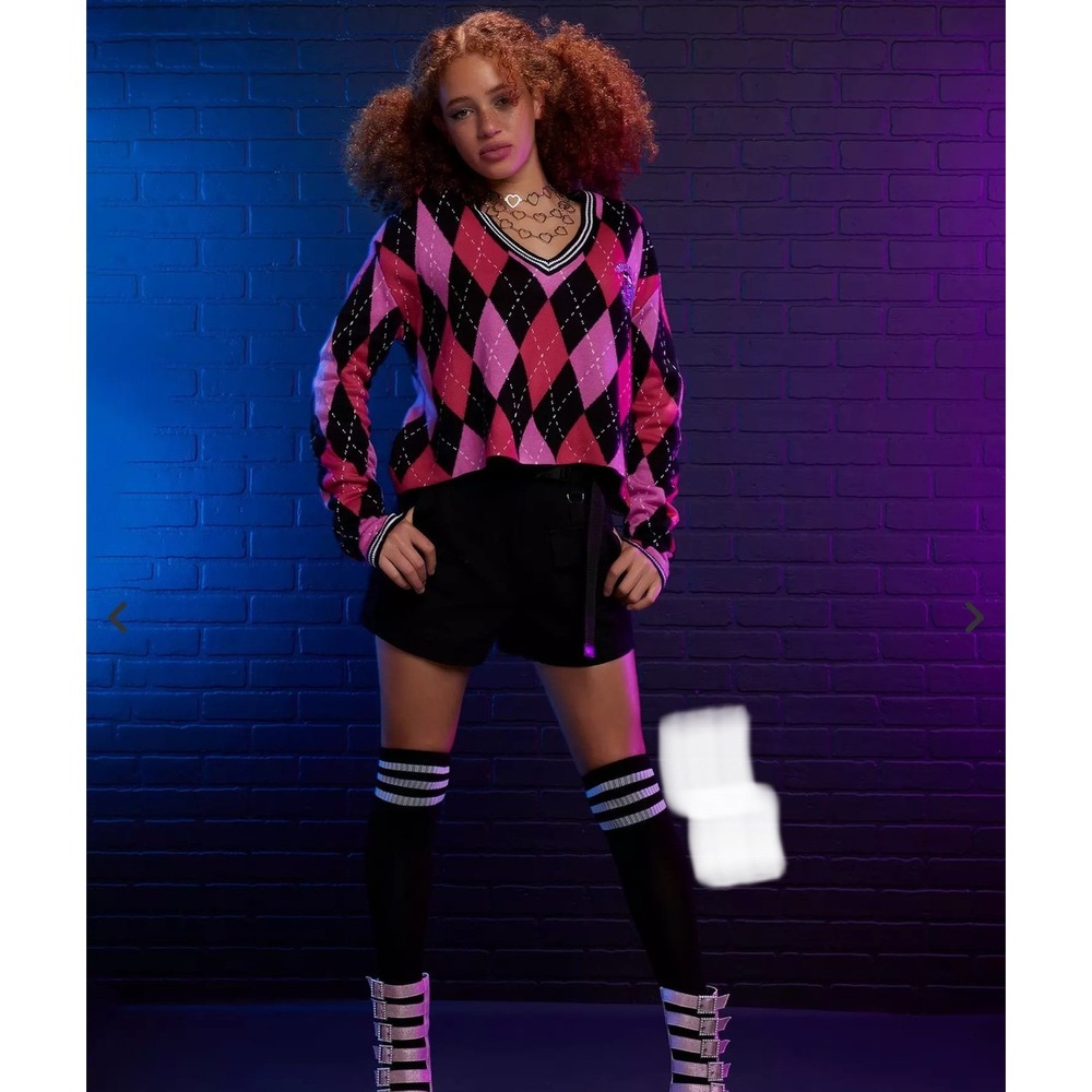 Monster High‎  xs Argyle Skimmer Girls Sweater hot topic